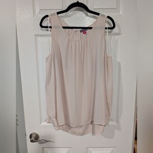 Vince Camuto Blush Light Pink Cold Shoulder Long Sleeve Blouse in Size XL